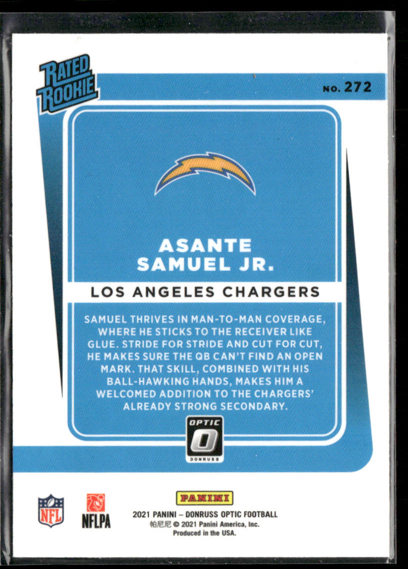 Asante Samuel Jr. 2021 Donruss Optic #272 RC Los Angeles Chargers