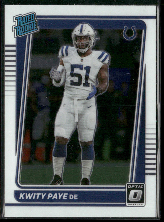 Kwity Paye 2021 Donruss Optic #248 RC Indianapolis Colts
