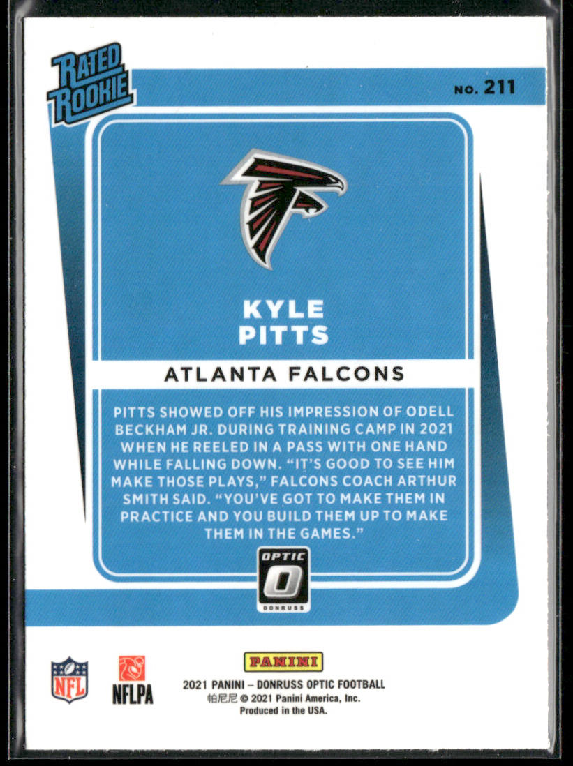 Kyle Pitts 2021 Donruss Optic #211 RC Atlanta Falcons