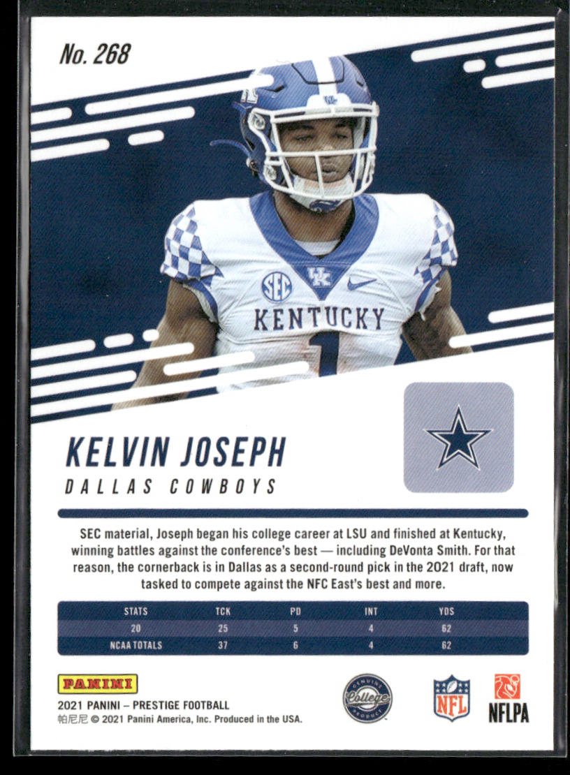 Kelvin Joseph 2021 Panini Prestige #268 RC Dallas Cowboys