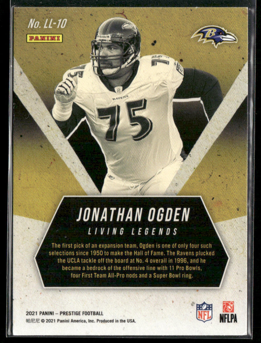 Jonathan Ogden 2021 Panini Prestige Living Legends #LL-10 Baltimore Ravens