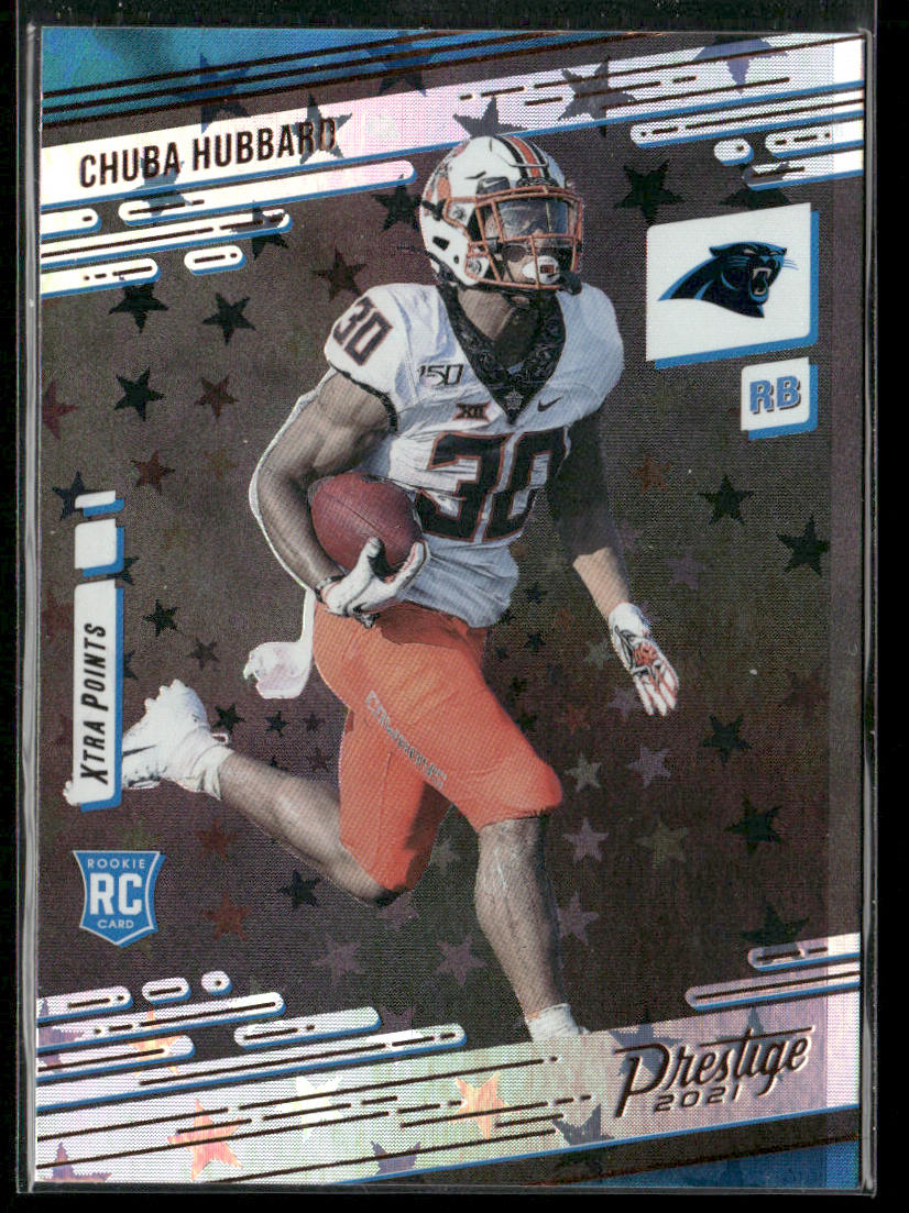 Chuba Hubbard 2021 Panini Prestige Xtra Points Astral #241 RC Carolina Panthers