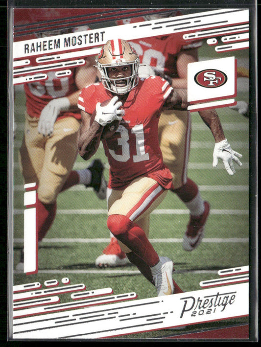 Raheem Mostert 2021 Panini Prestige #148 San Francisco 49ers