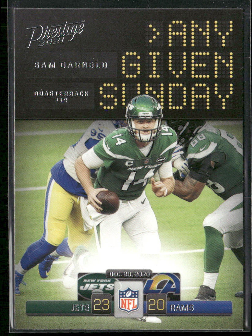 Sam Darnold 2021 Panini Prestige Any Given Sunday #AGS-SD New York Jets