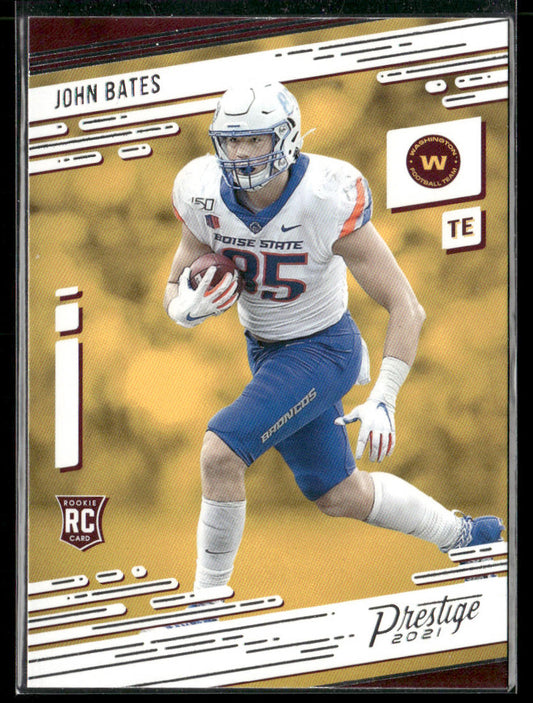 John Bates 2021 Panini Prestige #279 RC Washington Football Team