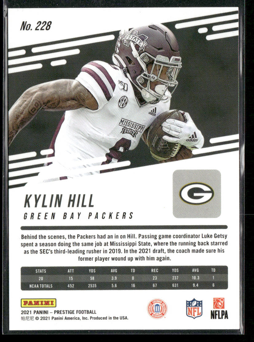 Kylin Hill 2021 Panini Prestige #228 RC Green Bay Packers