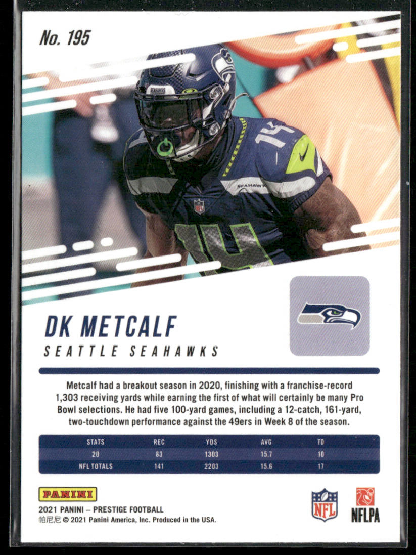 DK Metcalf 2021 Panini Prestige #195 Seattle Seahawks