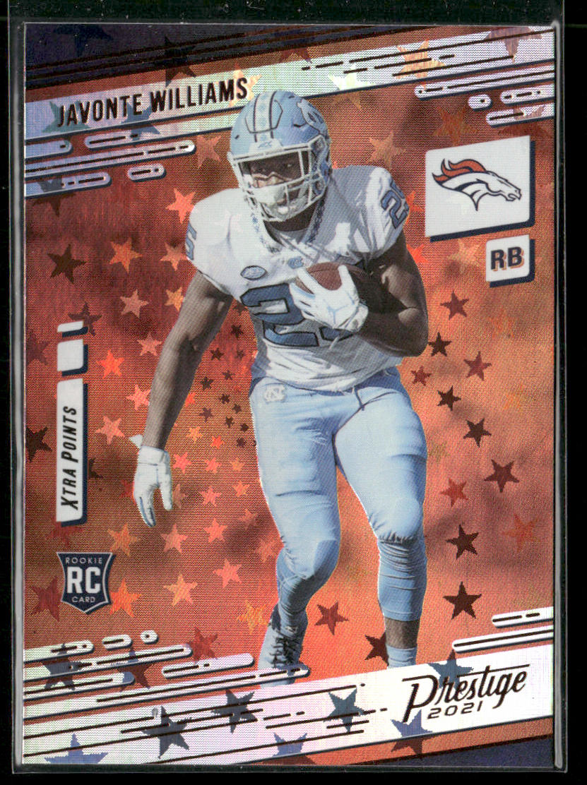 Javonte Williams 2021 Panini Prestige Xtra Points Astral #226 RC Denver Broncos