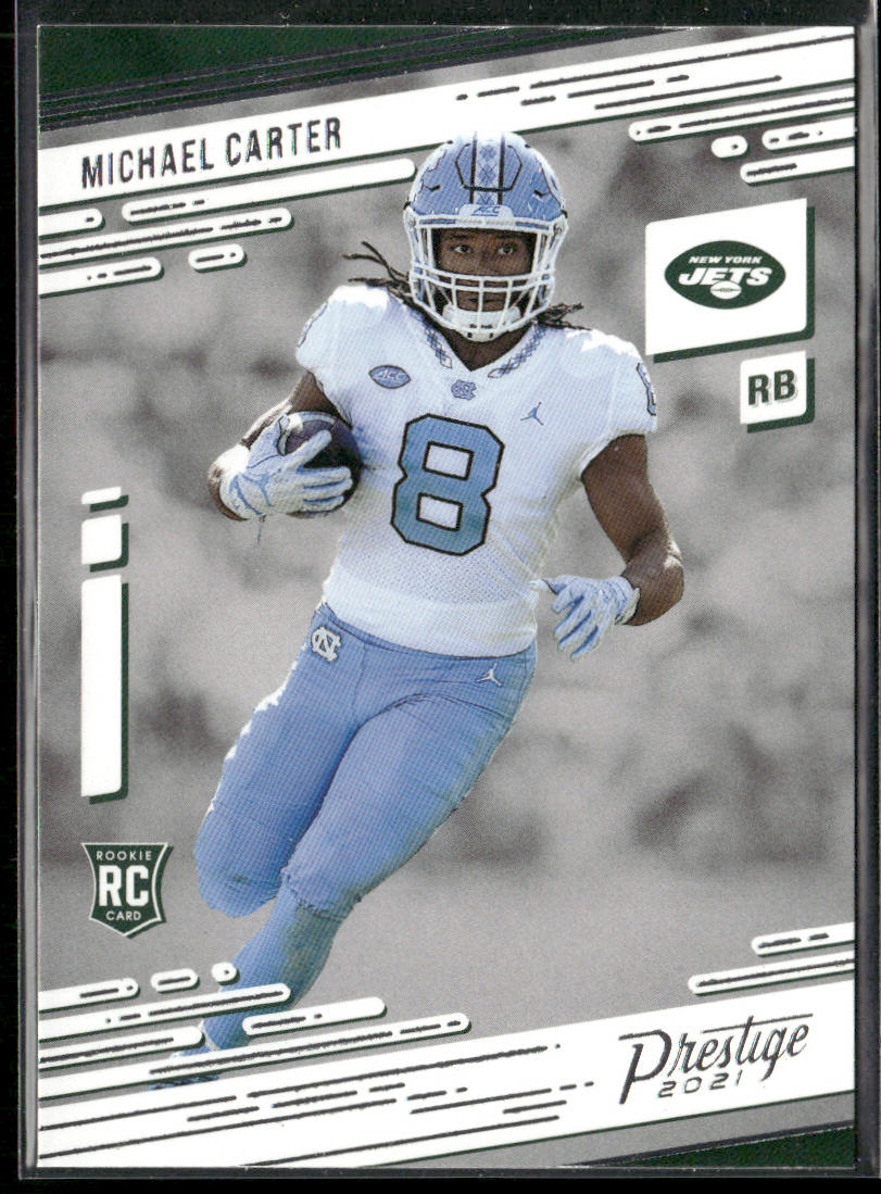 Michael Carter 2021 Panini Prestige #218 RC New York Jets