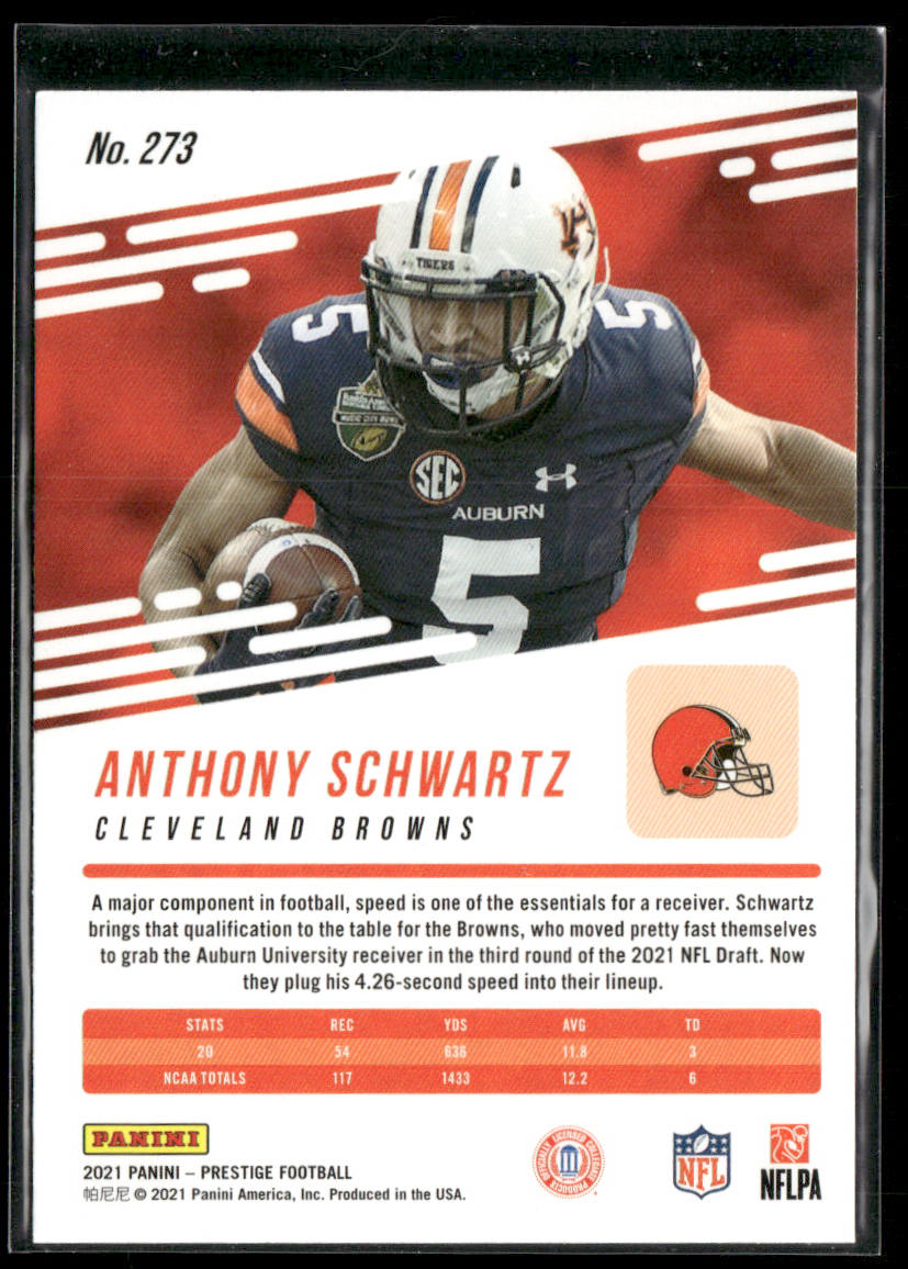 Anthony Schwartz 2021 Panini Prestige #273 RC Cleveland Browns