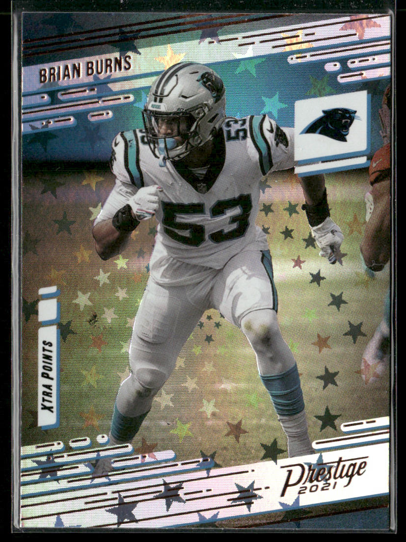 Brian Burns 2021 Panini Prestige Xtra Points Astral #79 Carolina Panthers