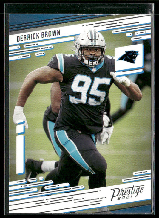Derrick Brown 2021 Panini Prestige #80 Carolina Panthers front