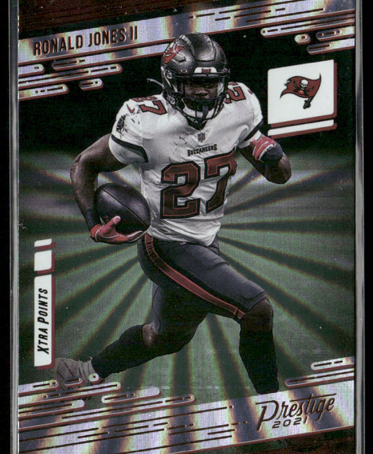 Ronald Jones II 2021 Panini Prestige Xtra Points Sunburst #185 Buccaneers