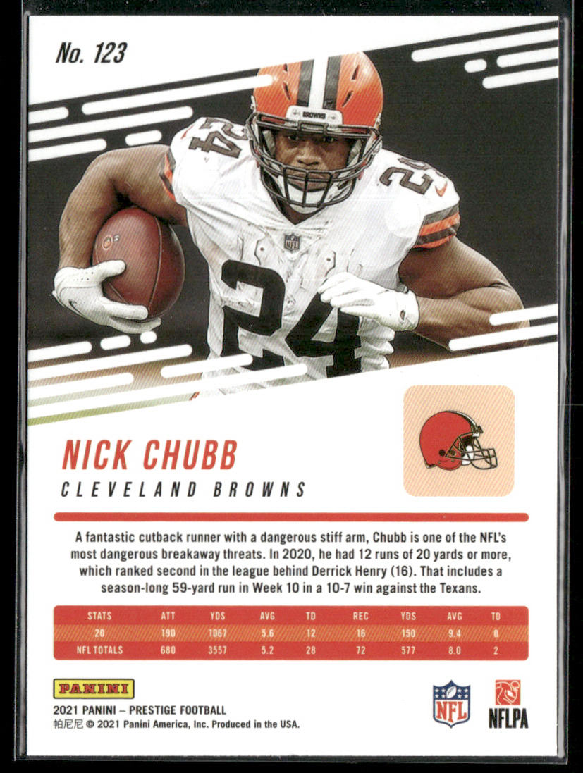 Nick Chubb 2021 Panini Prestige #123 Cleveland Browns