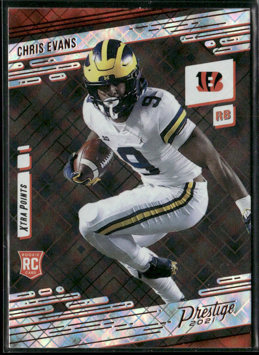 Chris Evans 2021 Panini Prestige Xtra Points Diamond #291 RC Cincinnati Bengals
