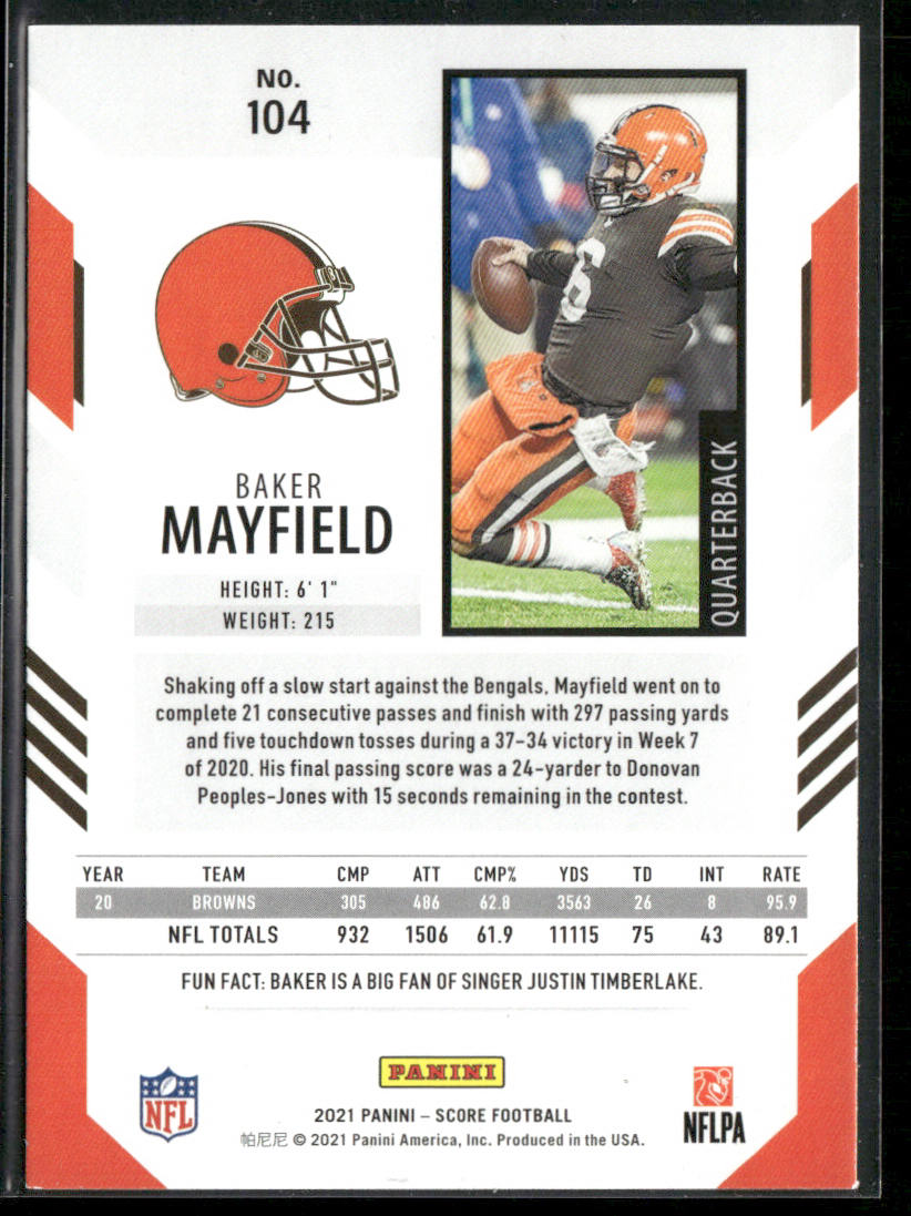 Baker Mayfield 2021 Score #104 Cleveland Browns