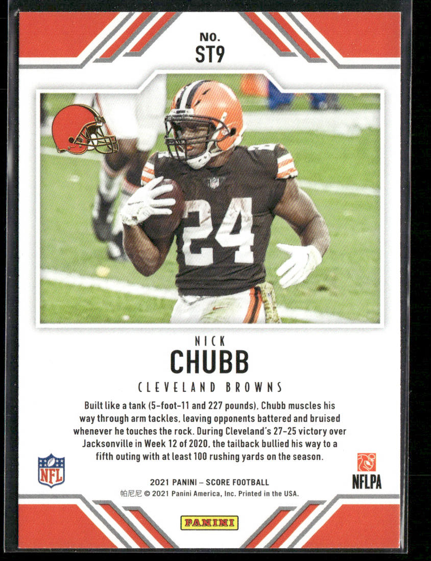 Nick Chubb 2021 Score Score Team #ST9 Cleveland Browns