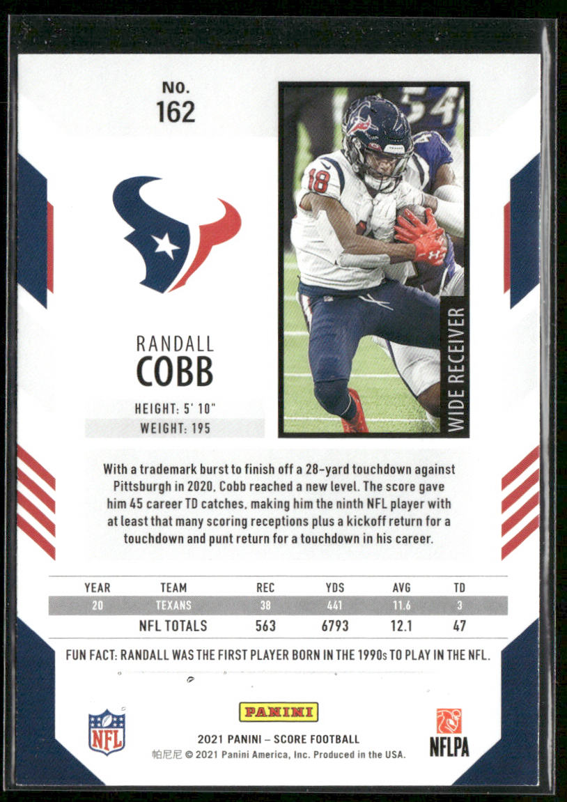 Randall Cobb 2021 Score #162 Houston Texans