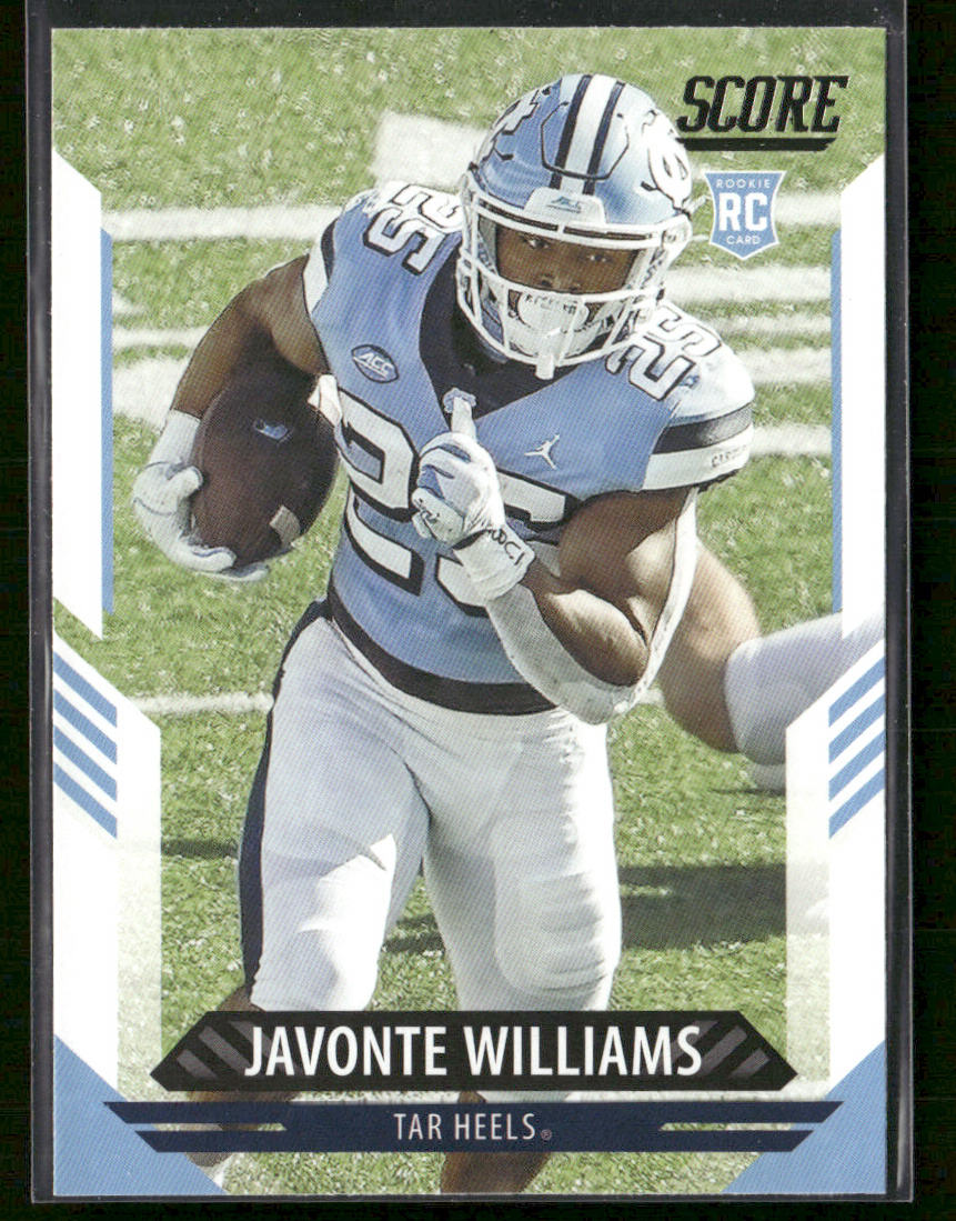 Javonte Williams 2021 Score #312 RC North Carolina Tar Heels