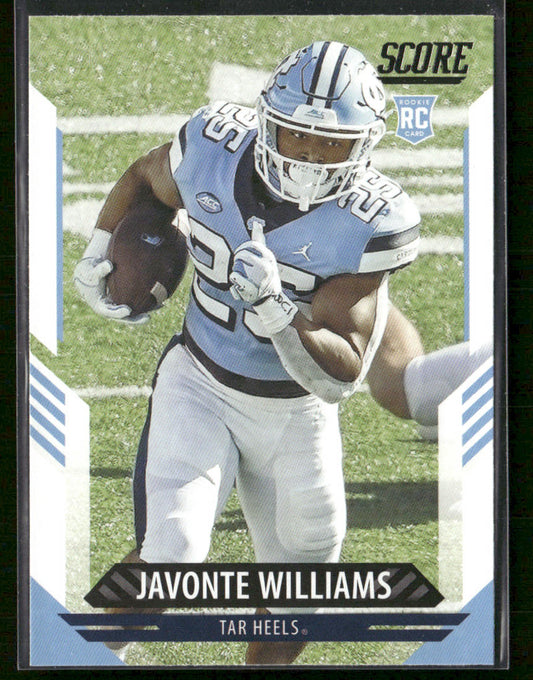 Javonte Williams 2021 Score #312 RC North Carolina Tar Heels
