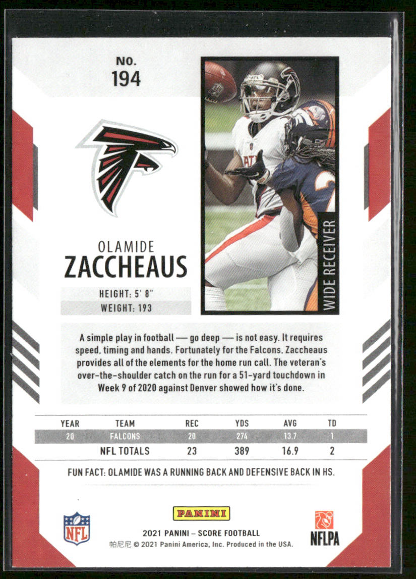 Olamide Zaccheaus 2021 Score #194 Atlanta Falcons