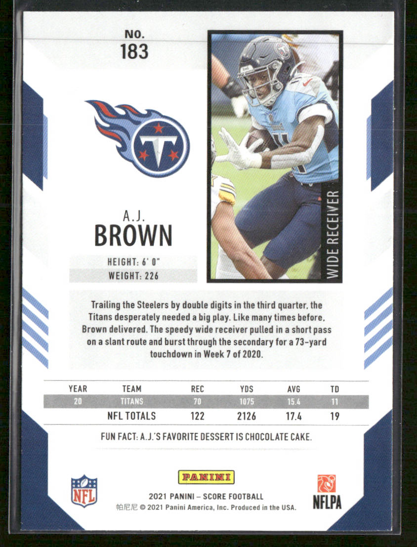 A.J. Brown 2021 Score #183 Tennessee Titans
