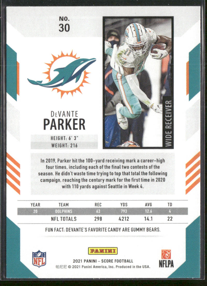 DeVante Parker 2021 Score #30 Miami Dolphins