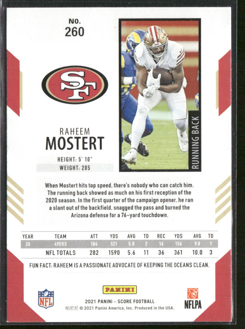 Raheem Mostert 2021 Score #260 San Francisco 49ers