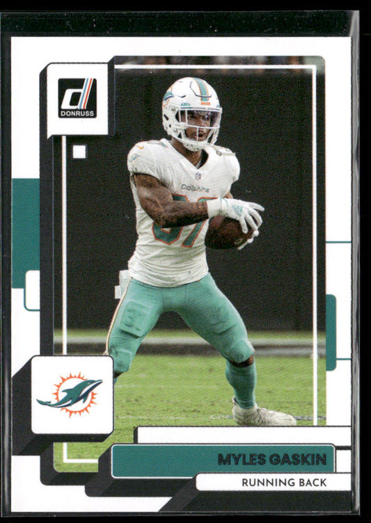 Myles Gaskin 2022 Donruss #126 Miami Dolphins front