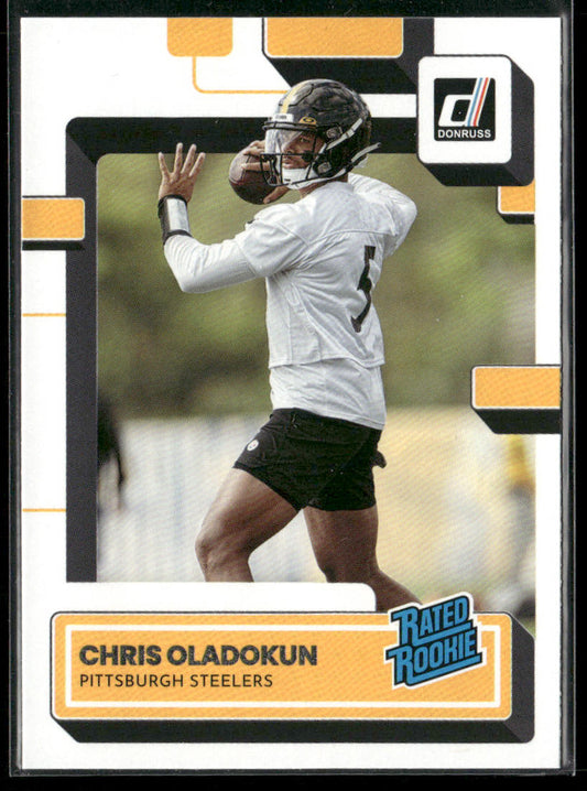 Chris Oladokun 2022 Donruss #376 RC Pittsburgh Steelers front