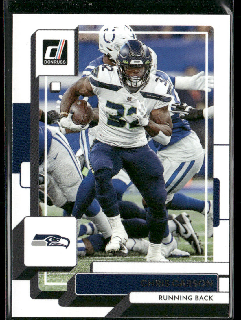 Chris Carson 2022 Donruss #33 Seattle Seahawks front