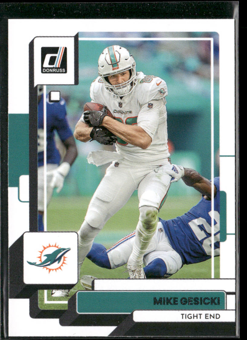 Mike Gesicki 2022 Donruss #124 Miami Dolphins front