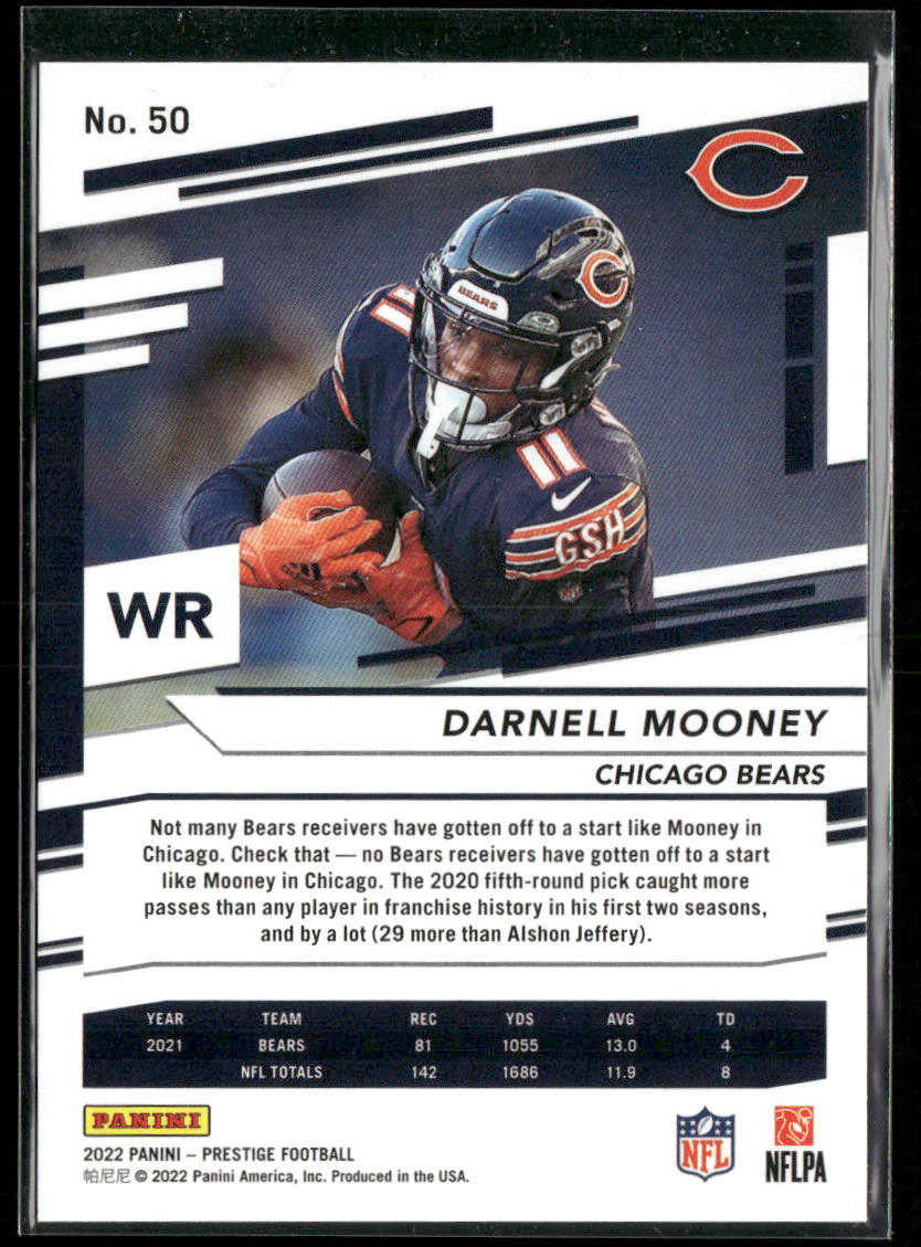 Darnell Mooney 2022 Panini Prestige #50 Chicago Bears