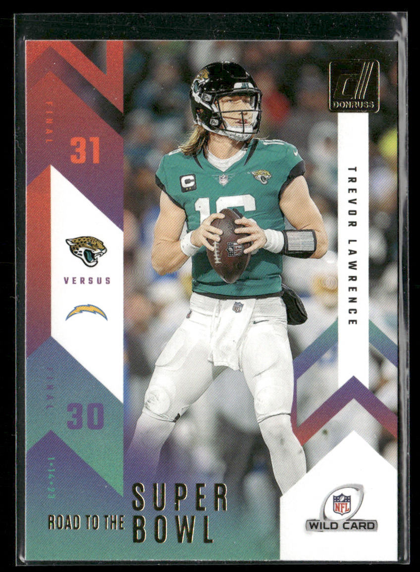 Trevor Lawrence 2023 Donruss Road to the Super Bowl Wild Card #RTSBW-TL Jaguars