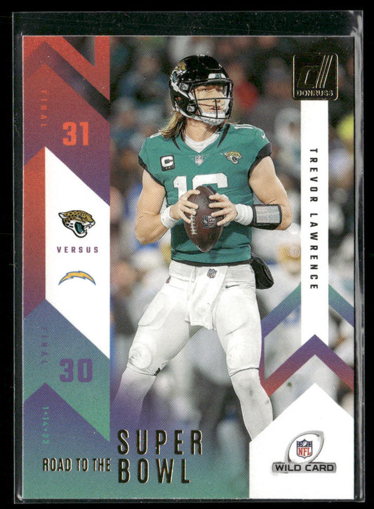 Trevor Lawrence 2023 Donruss Road to the Super Bowl Wild Card #RTSBW-TL Jaguars