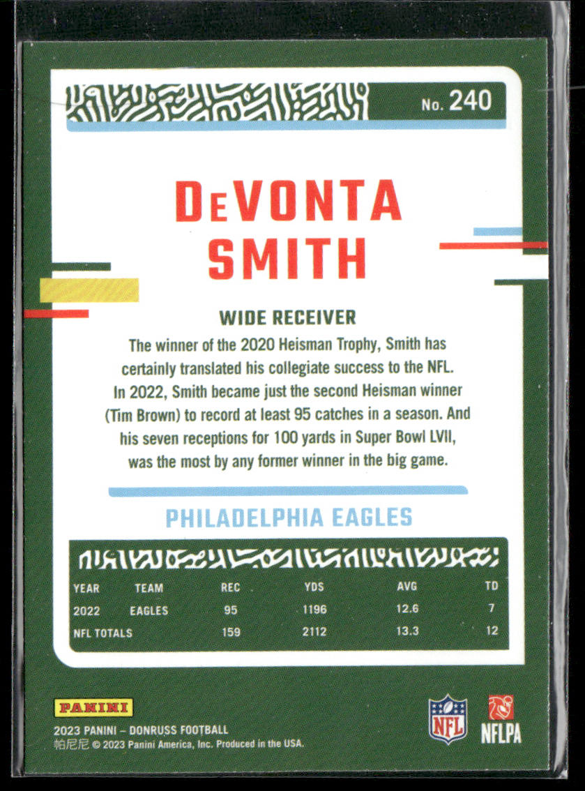 DeVonta Smith 2023 Donruss #240 Philadelphia Eagles