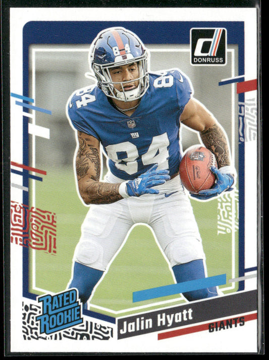 Jalin Hyatt 2023 Donruss #378 RC New York Giants
