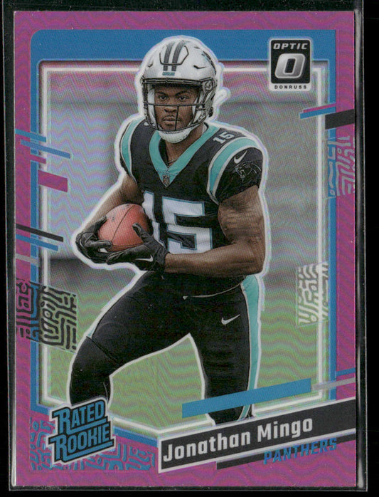 Jonathan Mingo 2023 Donruss Optic Rated Rookie Preview Pink Prizm #312 RC