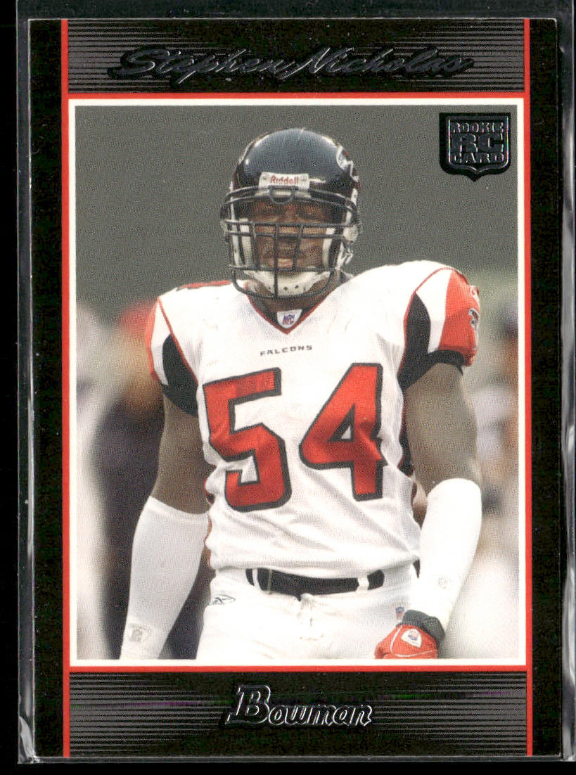 Stephen Nicholas 2007 Bowman #253 RC Atlanta Falcons