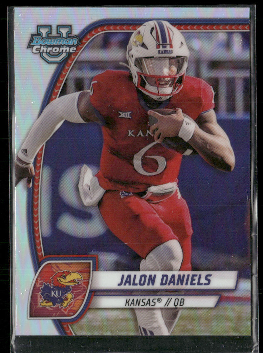 Jalon Daniels 2024 Bowman University Chrome Refractor #88 Kansas Jayhawks
