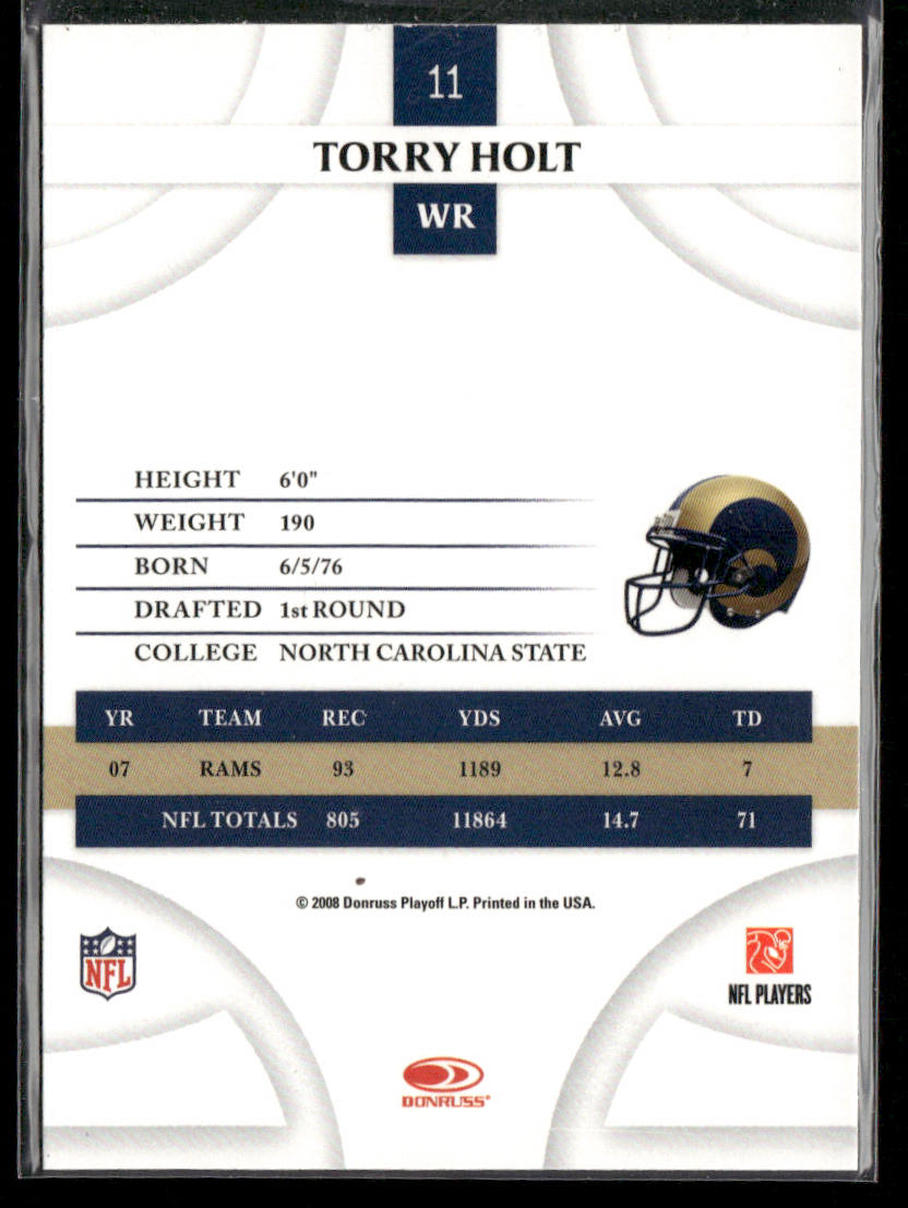 Torry Holt 2008 Donruss Threads #11 St. Louis Rams