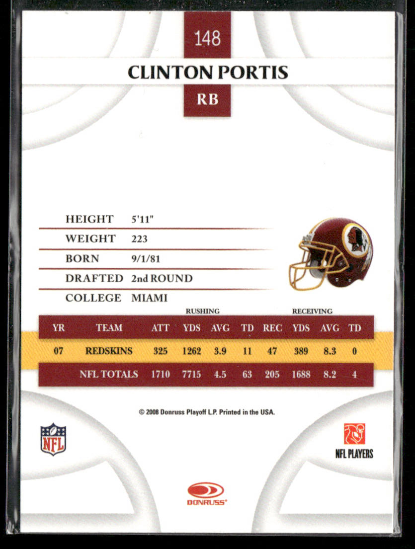 Clinton Portis 2008 Donruss Threads #148 Washington Redskins