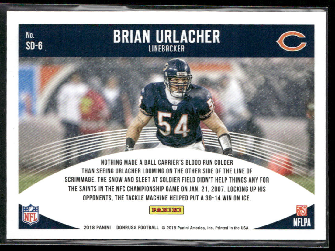 Brian Urlacher 2018 Donruss Snow Days #SD-6 Chicago Bears