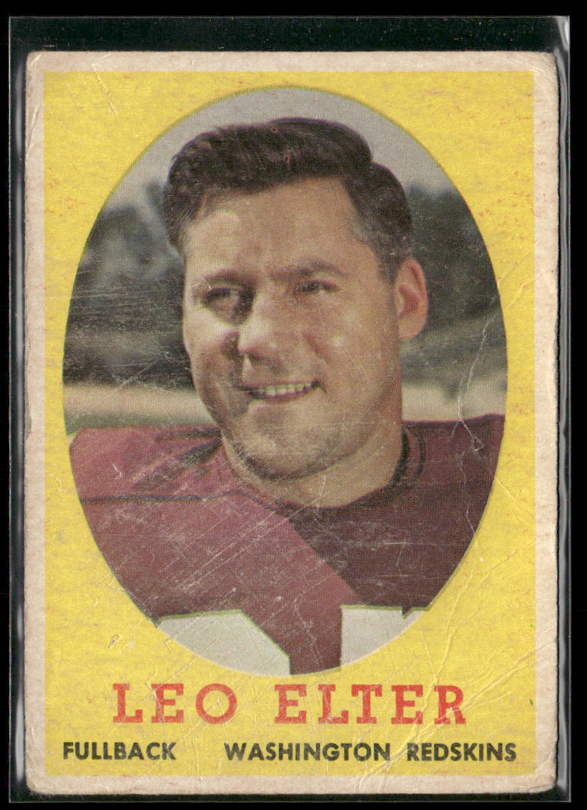 Leo Elter 1958 Topps #25 Washington Redskins front