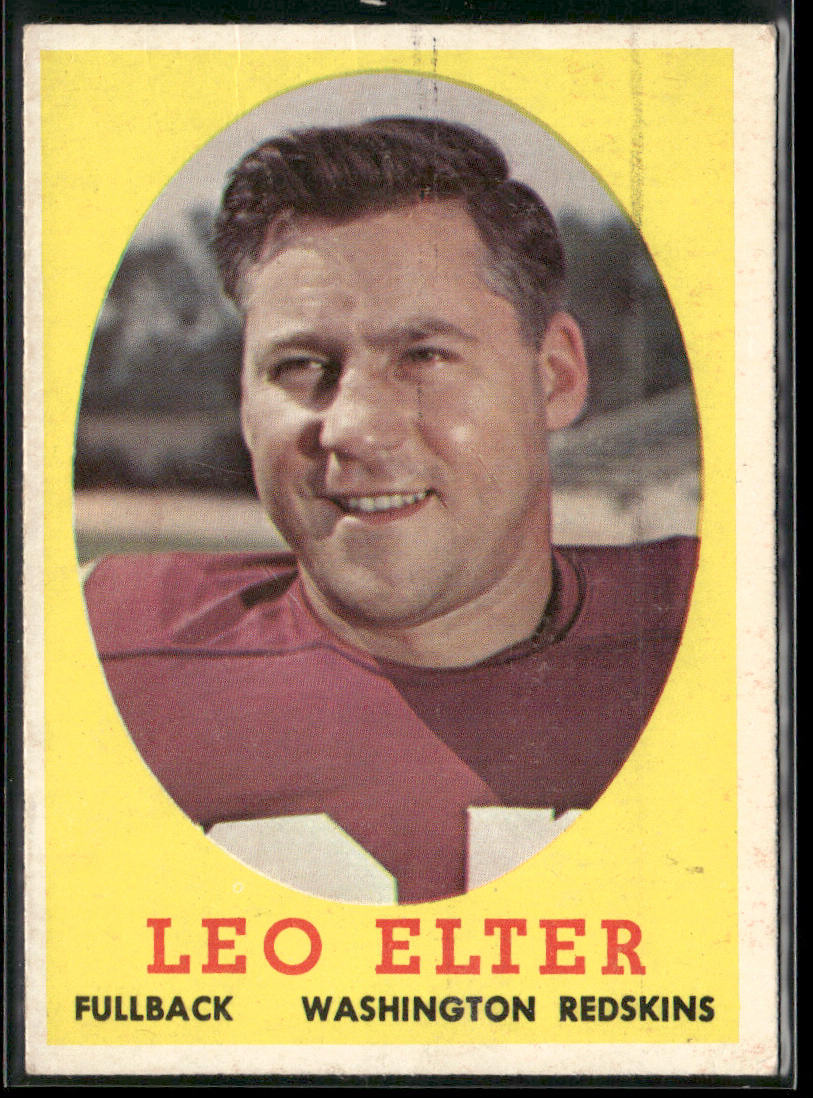 Leo Elter 1958 Topps #25 Washington Redskins front
