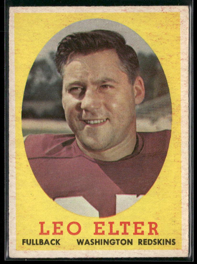 Leo Elter 1958 Topps #25 Washington Redskins front