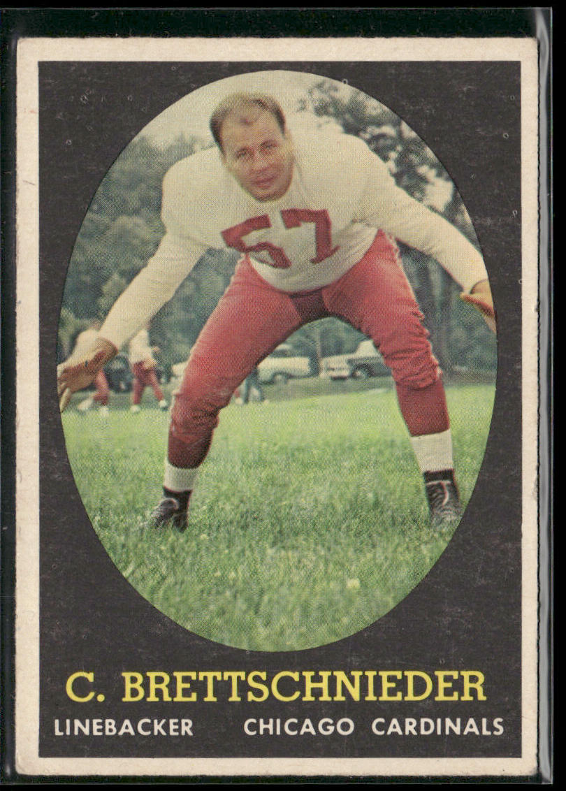 Carl Brettschneider 1958 Topps #28 RC Chicago Cardinals front