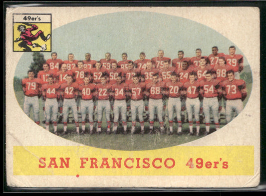 San Francisco 49ers 1958 Topps #41 San Francisco 49ers