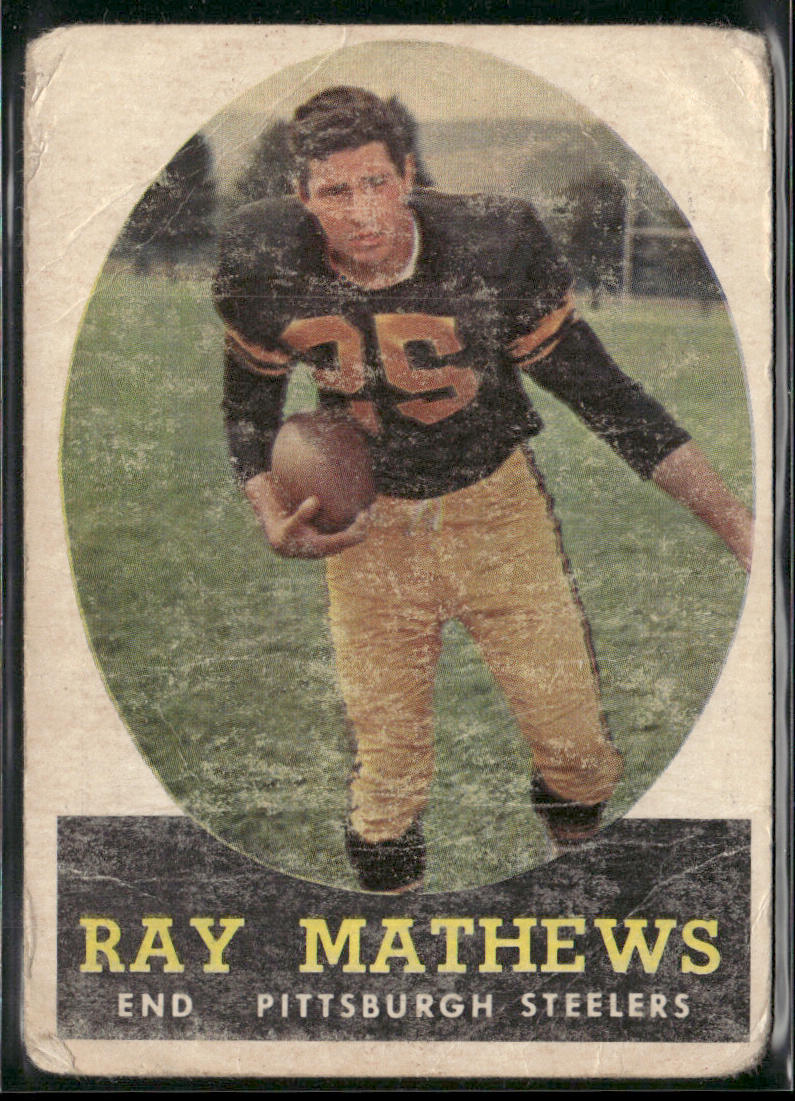Ray Mathews 1958 Topps #78 Pittsburgh Steelers