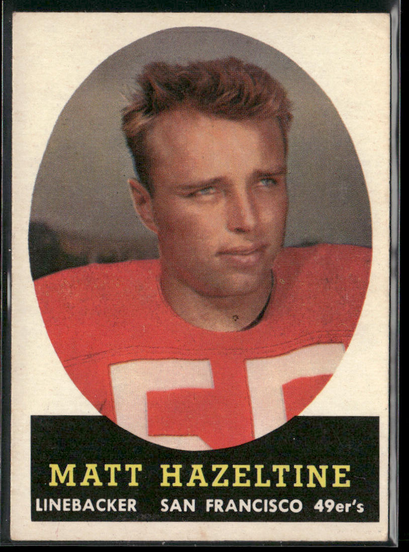Matt Hazeltine 1958 Topps #100 RC San Francisco 49ers